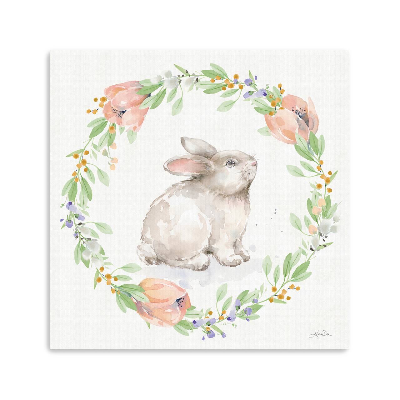 Lumaprints Blooming Bunnies I Canvas Giclée Art